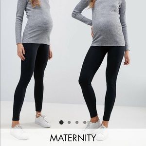 2 pairs New Look Asos Black Maternity Leggings Sm